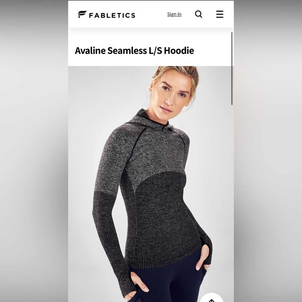 Fabletics Avaline Seamless L/S Hoodie size XS
